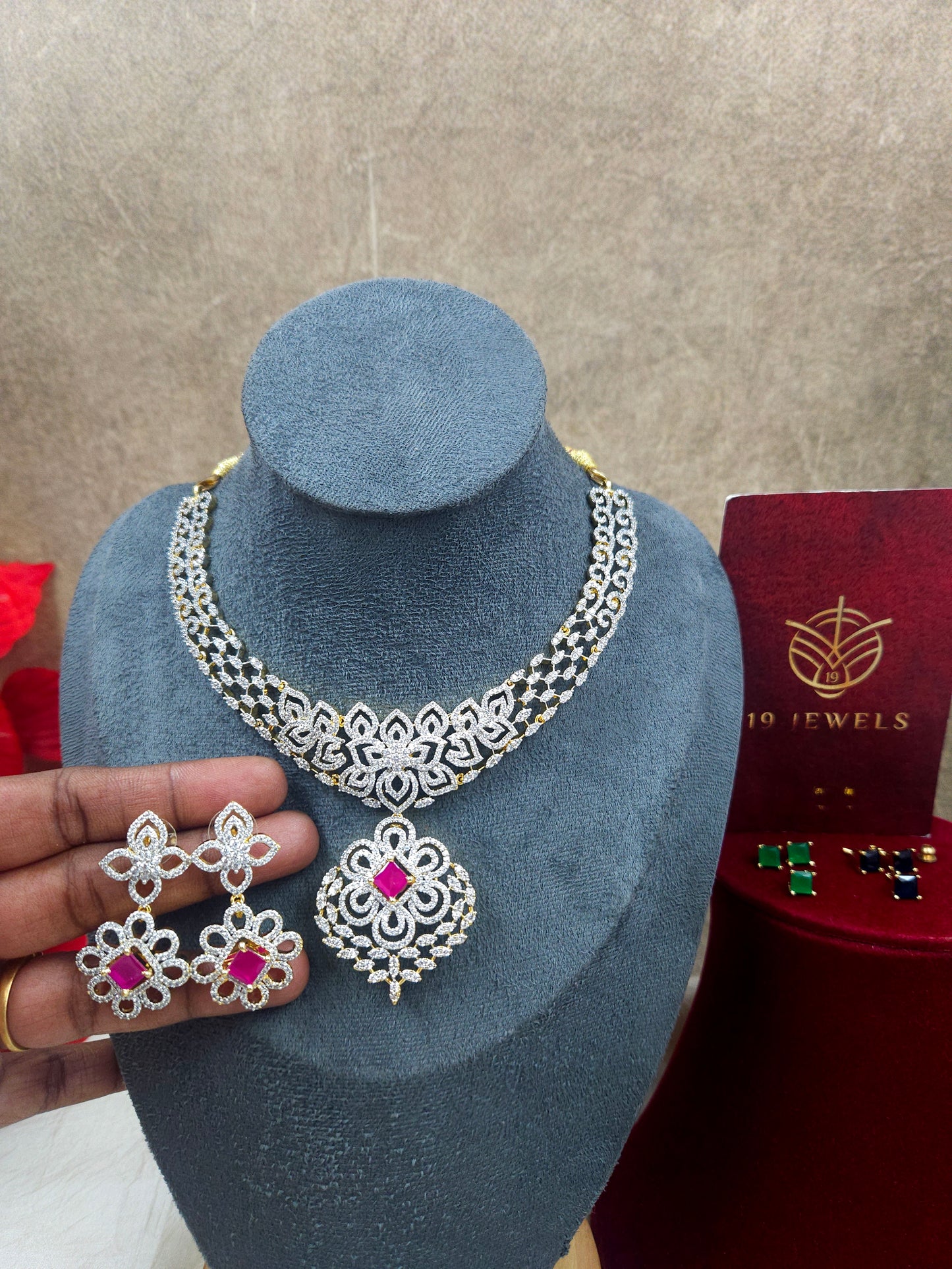 Diamond necklace set N1051