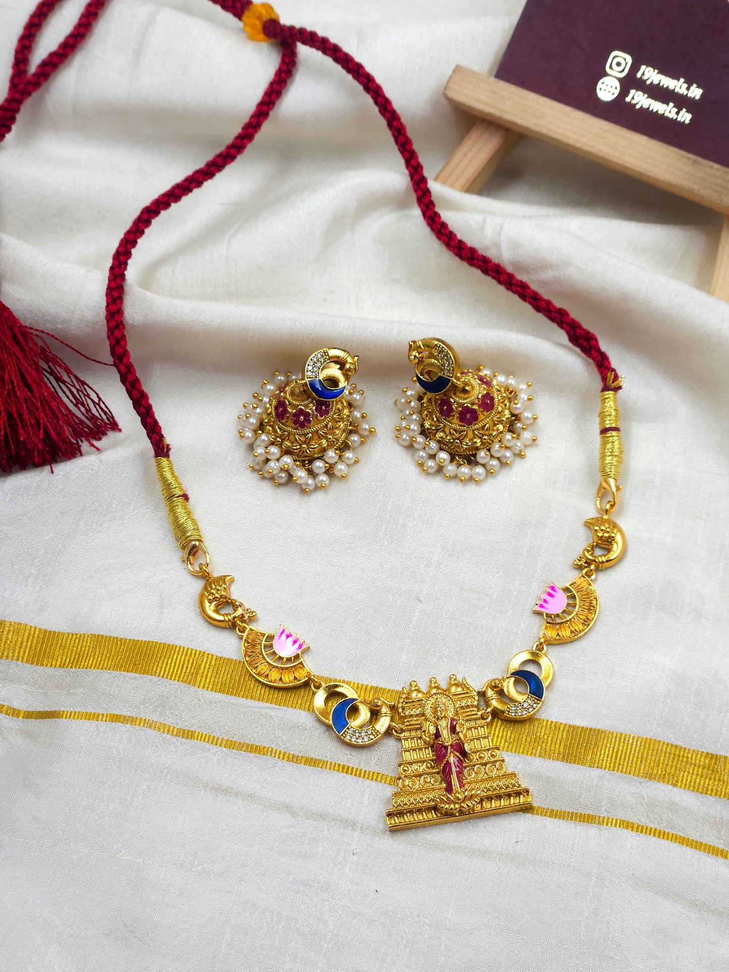 Temple Cz necklace N1375-B4