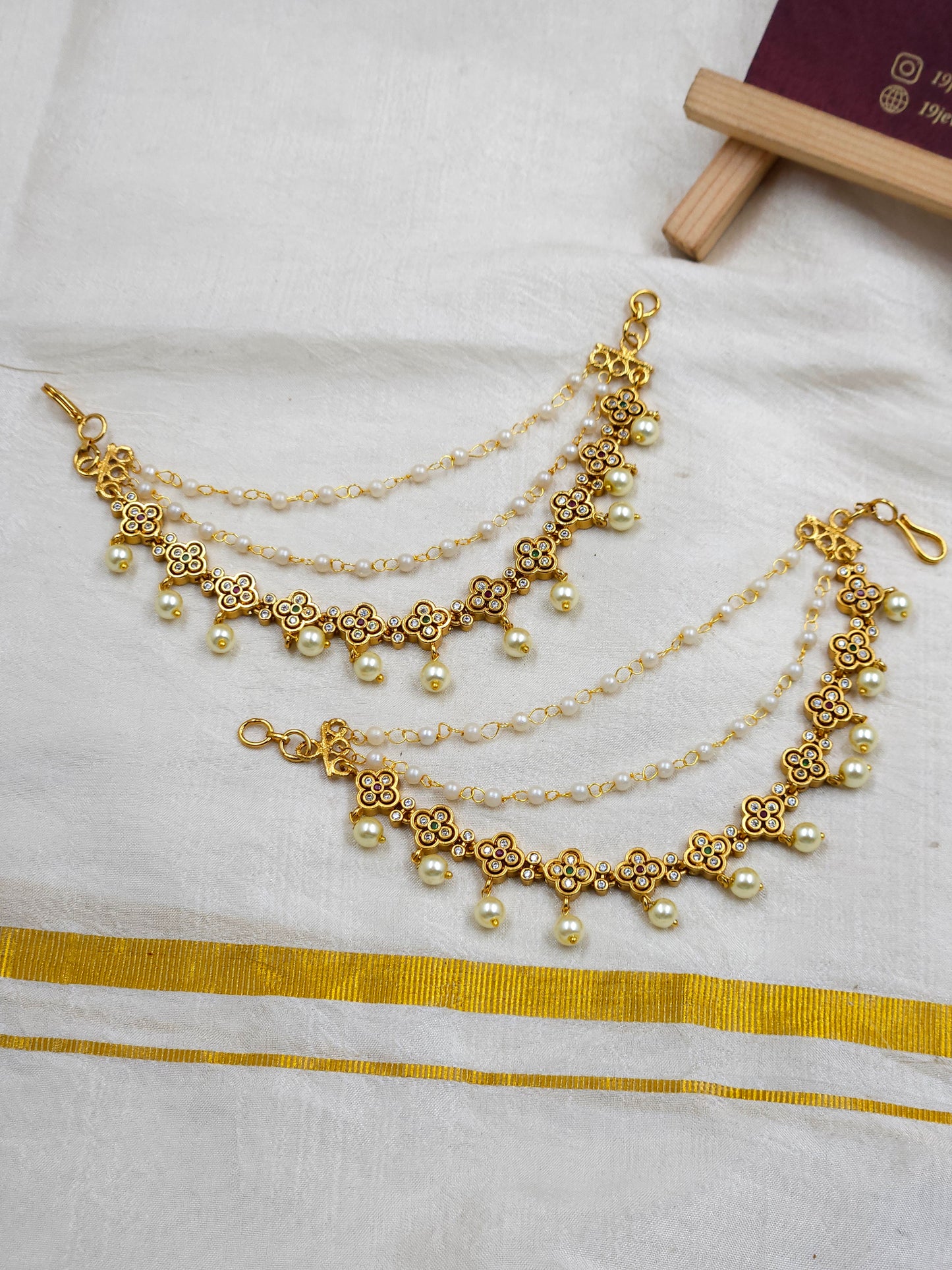 Cz Ear chain Ea129-F11