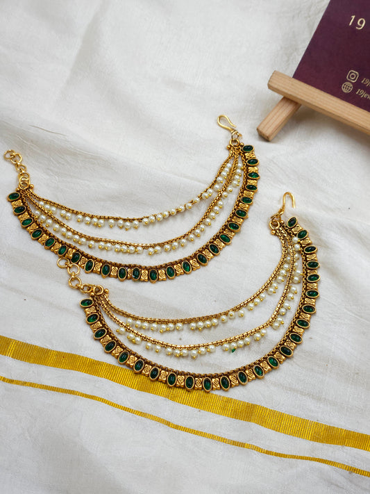 Emerald Ear chain Ea190-F13