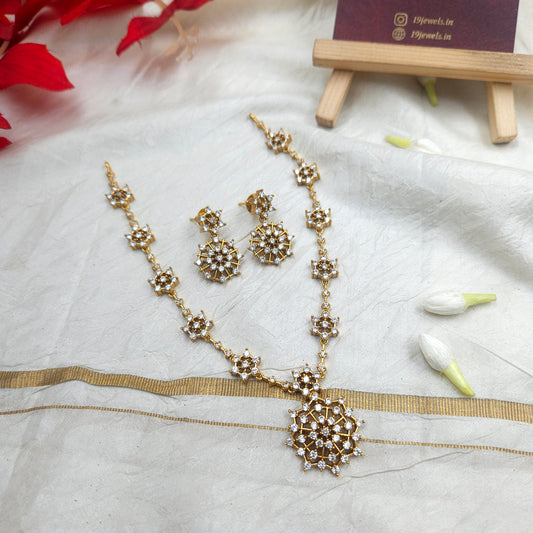 Ad cz necklace N305
