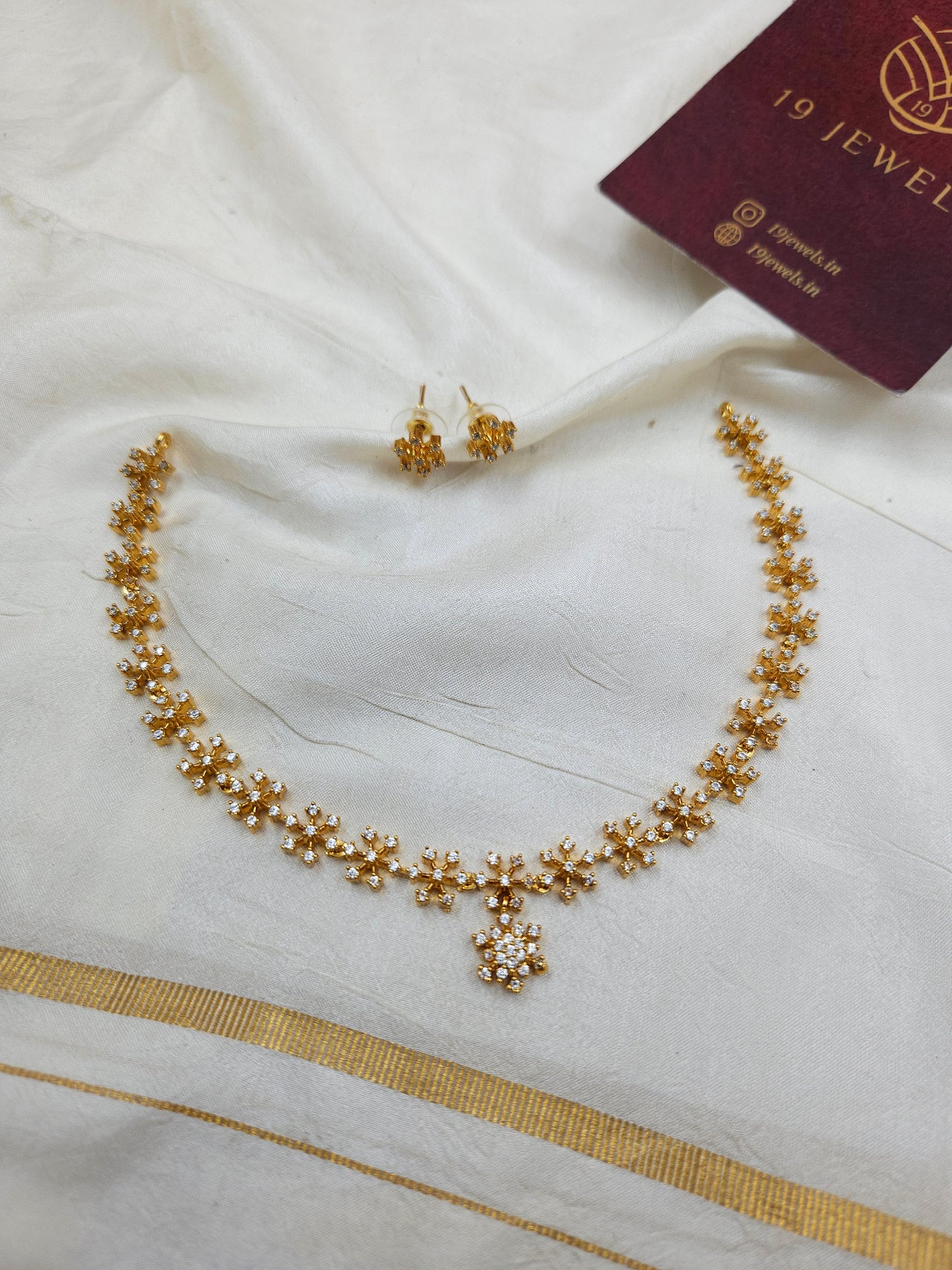 Cz diamond style necklace N1556-B2