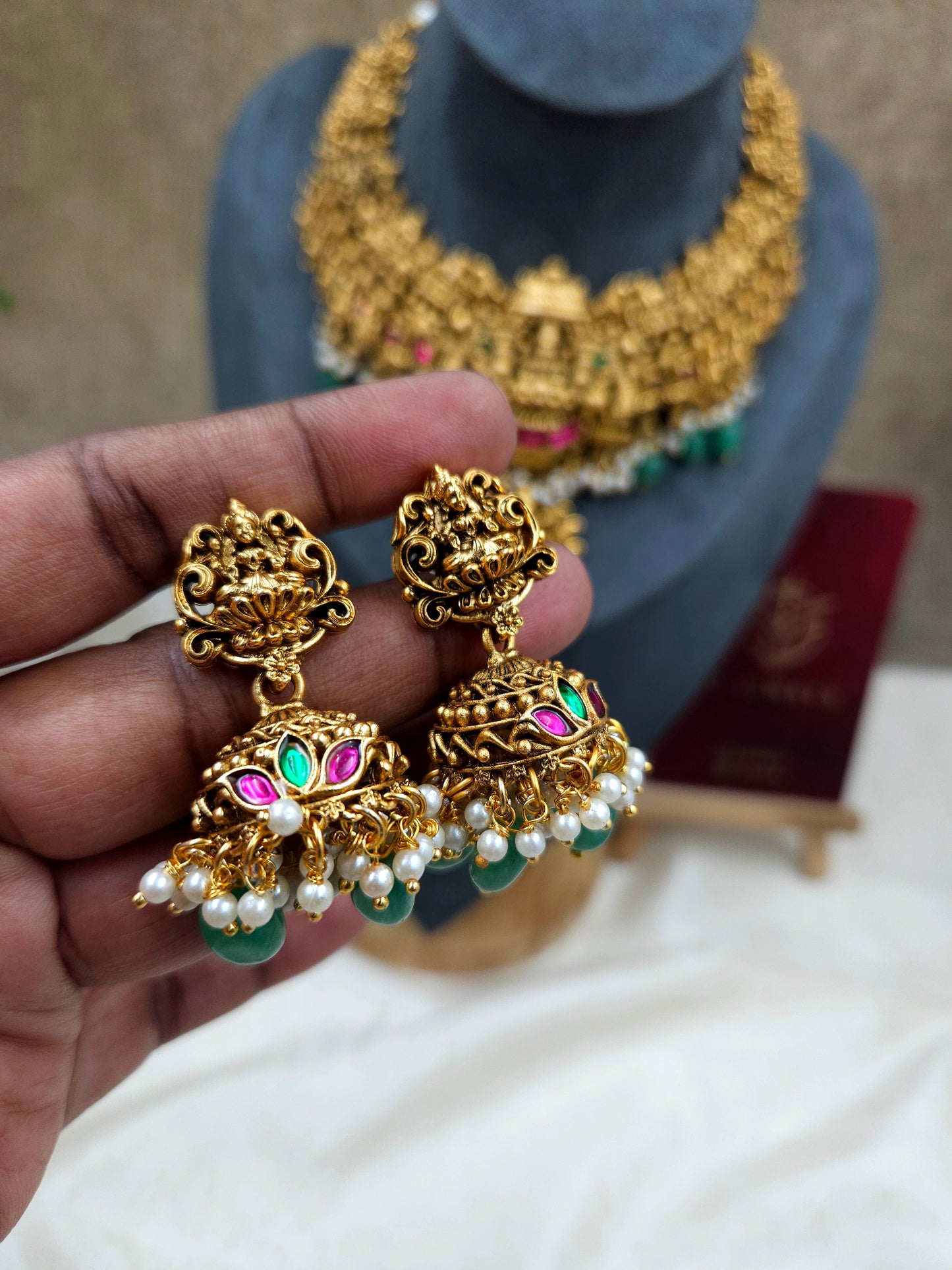 Jadau alike nakshi Necklace N1407