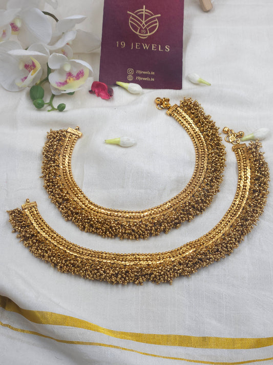 Antique bridal gold Anklet An077