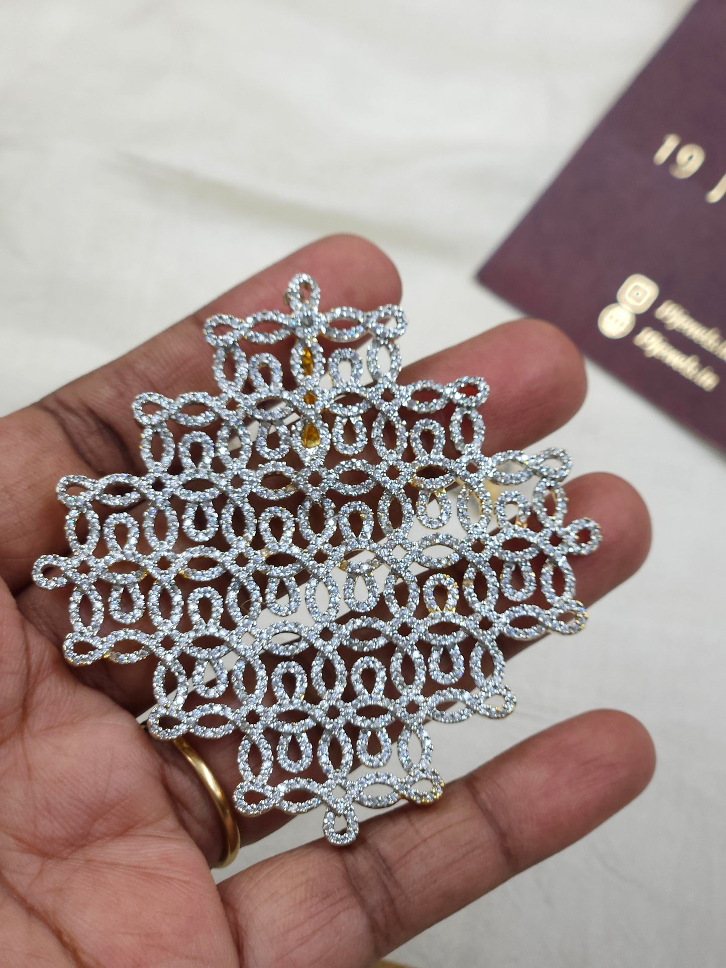 Rangoli diamond Pendent  N1542
