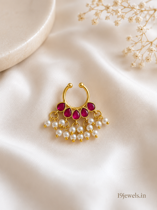 Jadau septum Nose pin 566-J4