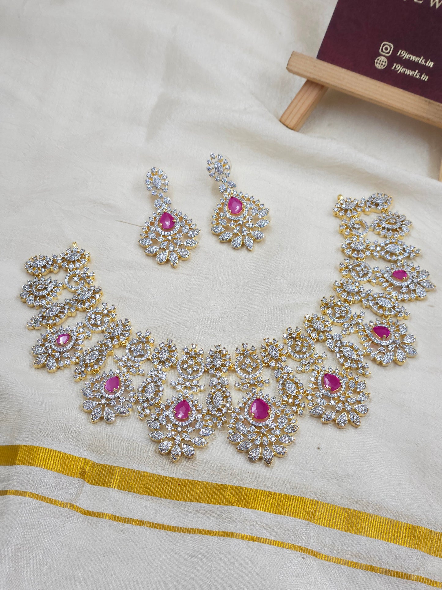 Diamond replica ad bridal necklace N1312-B6