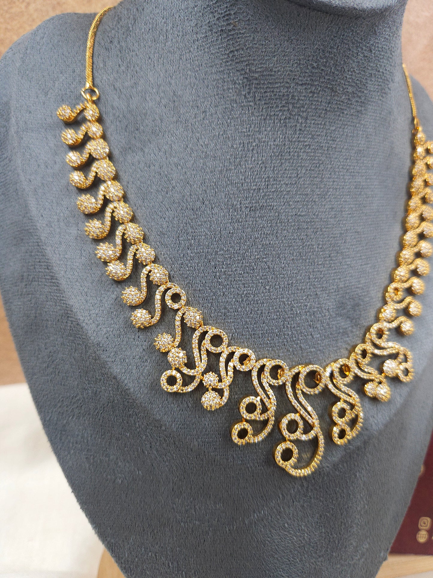Ad diamond cut necklace N1503-B5