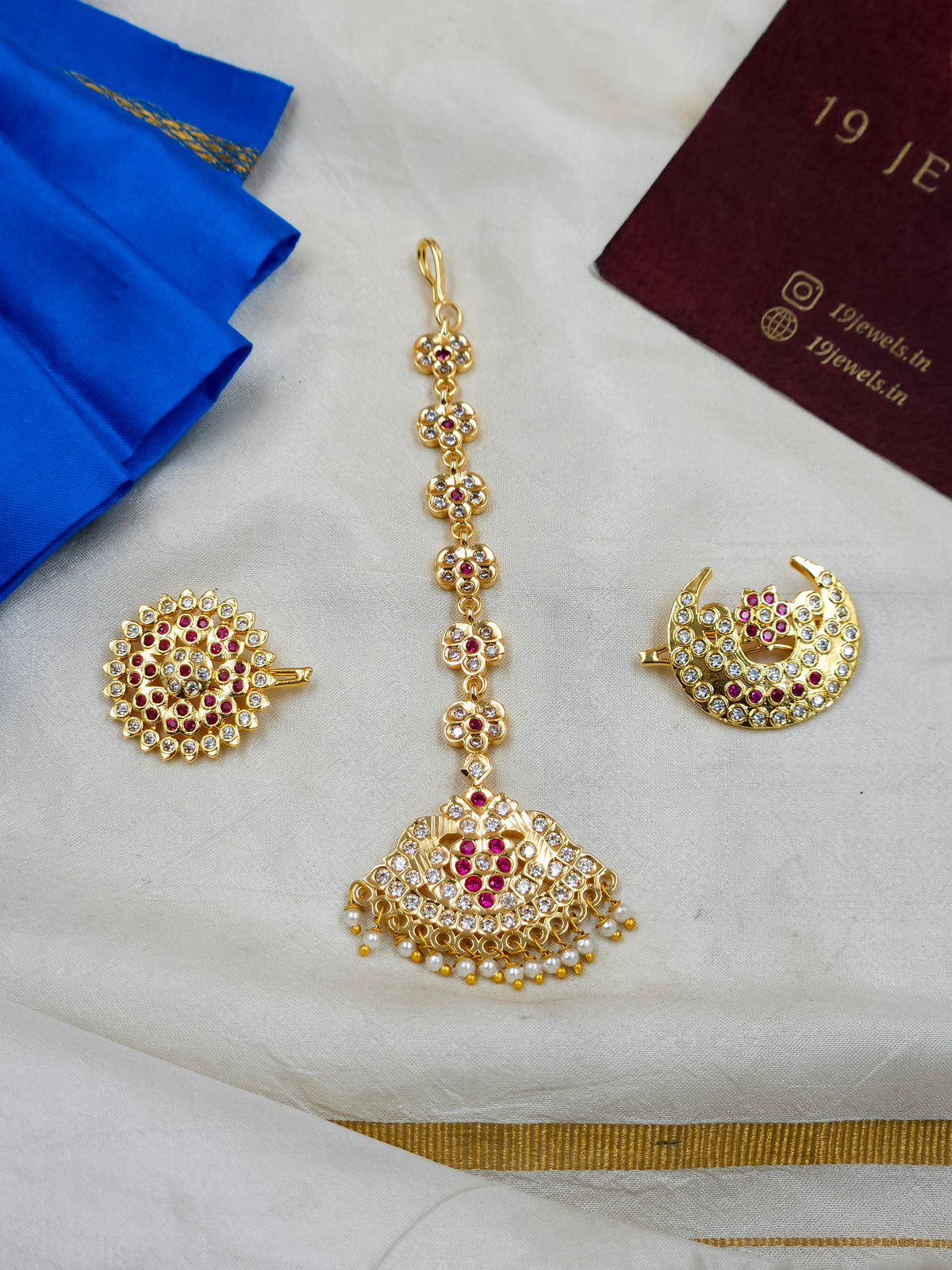 Impon style Mangtika with hair choti T456