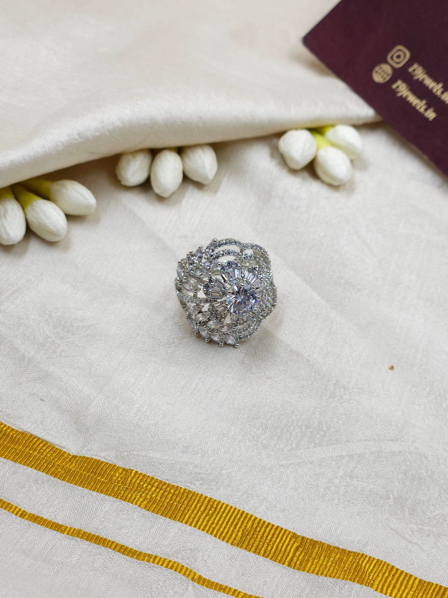 Diamond cut finger ring Fg052-J3