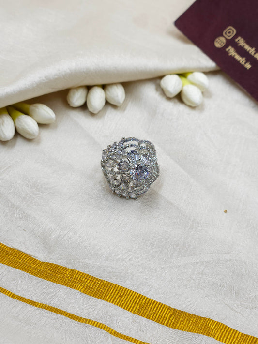 Diamond cut finger ring Fg052-J3