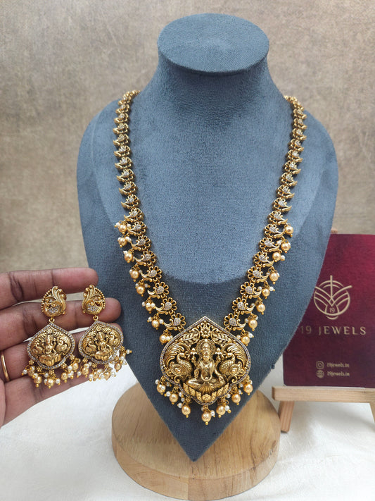 Antique Lakshmi long haram N1367