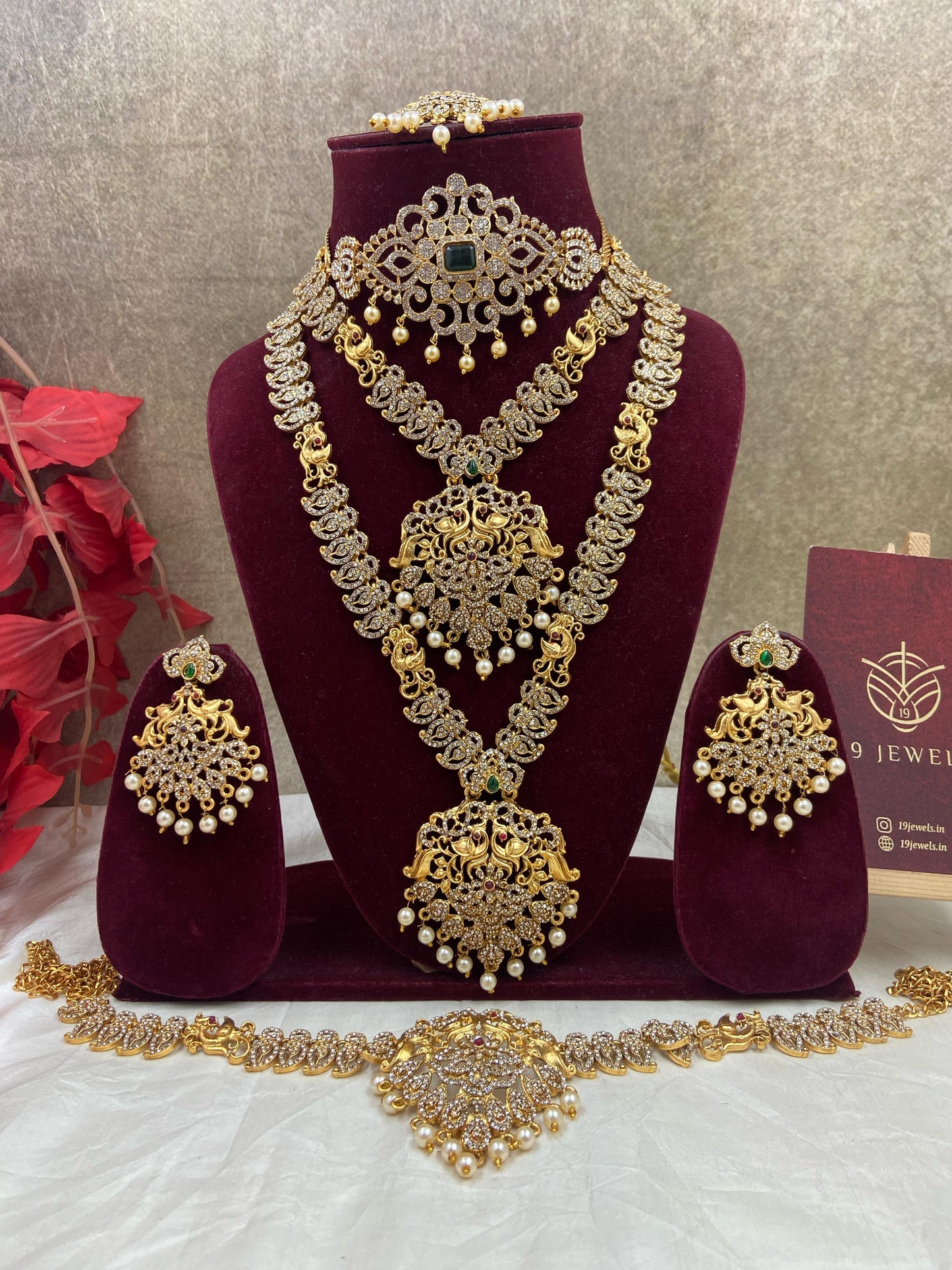 Stone semi bridal jewellery Sb509