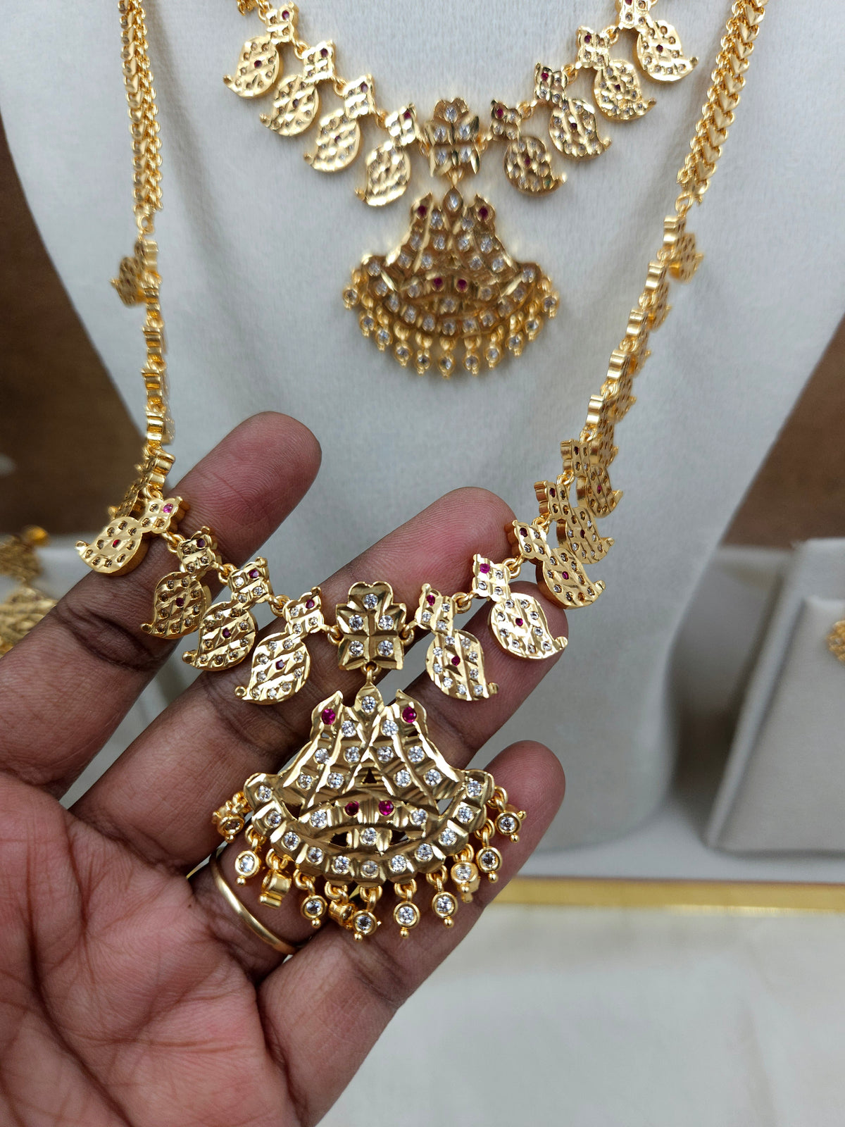Impon style combo necklace haram set Sb824