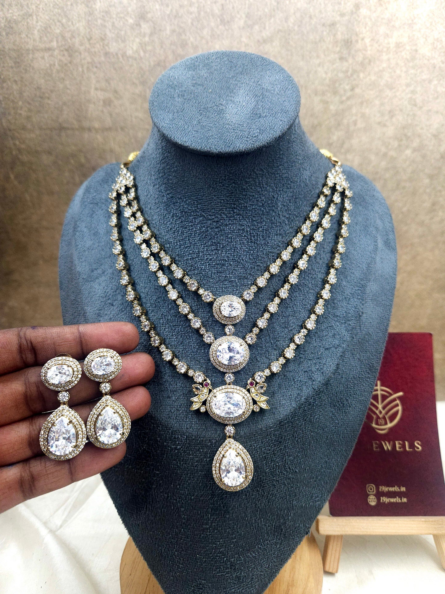 Premium ad 3 step necklace N870