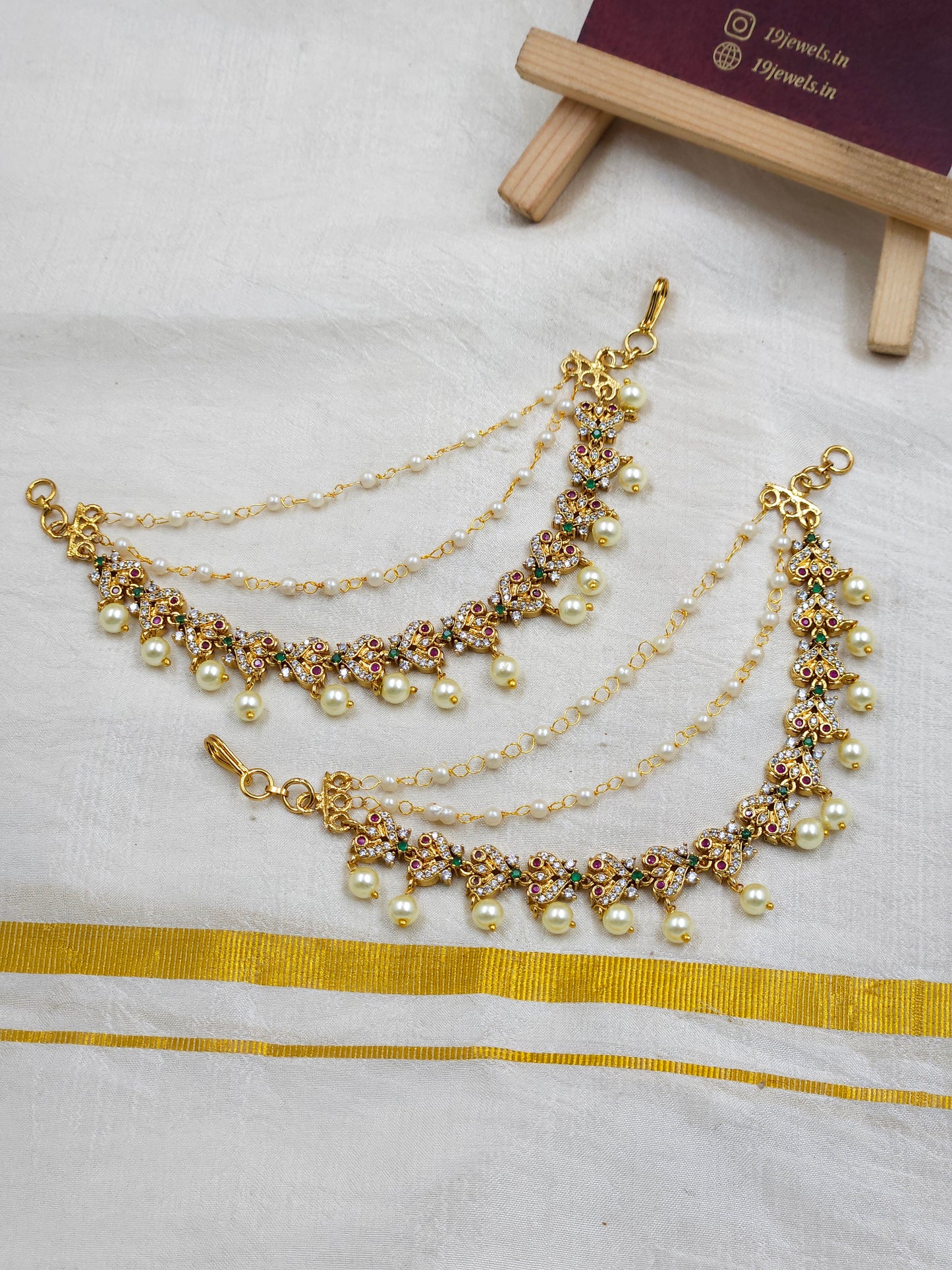 Cz Ear chain Ea120-F15