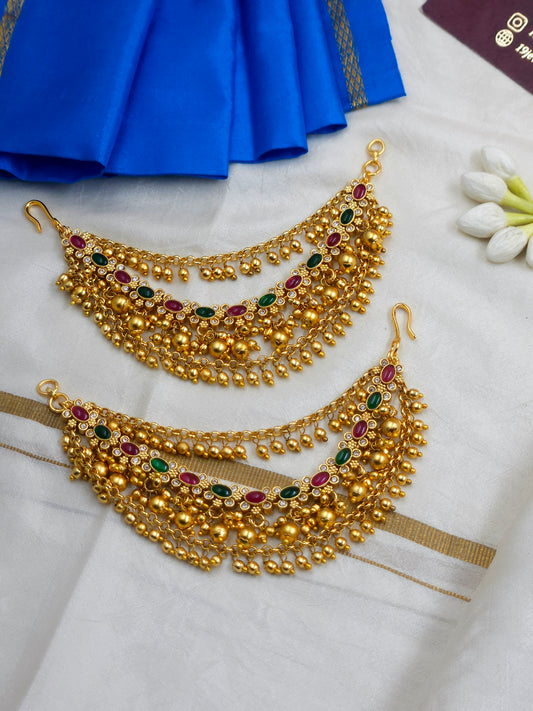 Premium gold earchain Ea034
