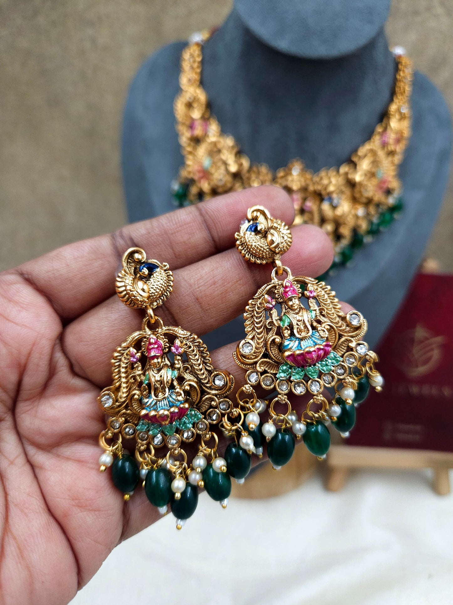Meenakari nakshi Necklace N1409
