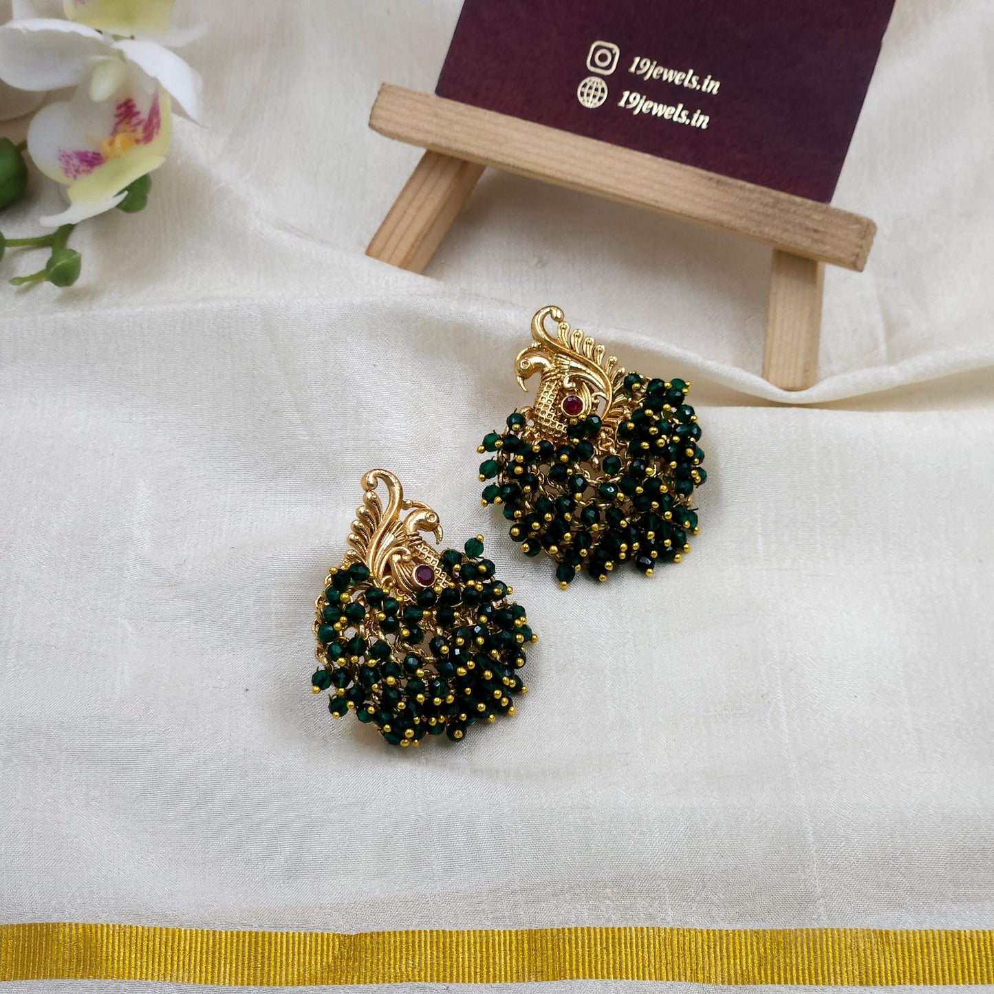 Peacock earring Jm249
