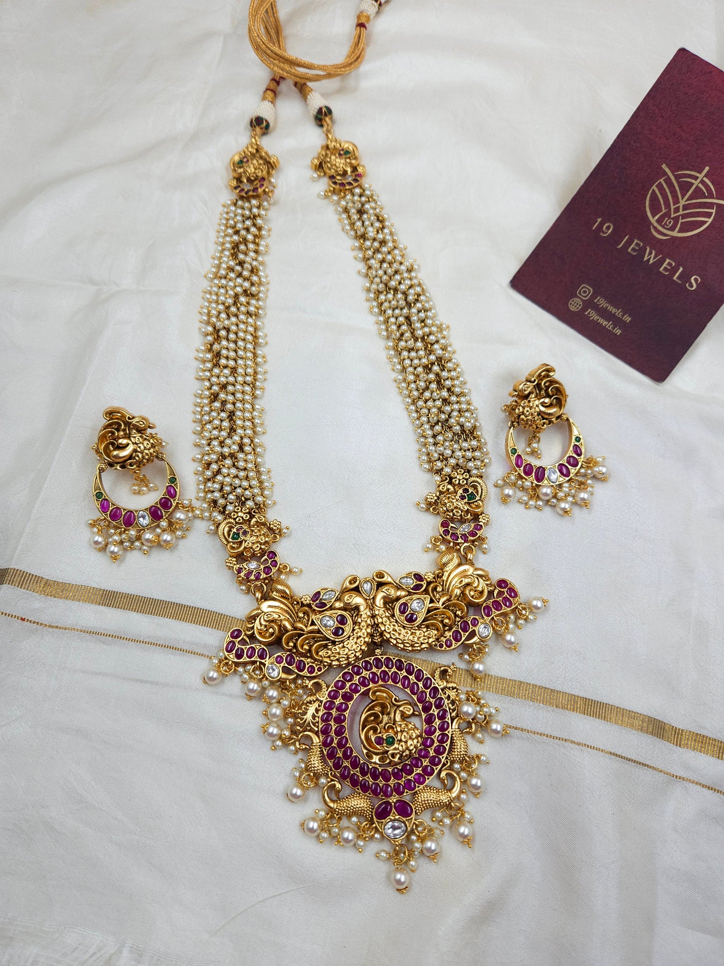 Premium loreal pearl, ruby long haram N1585