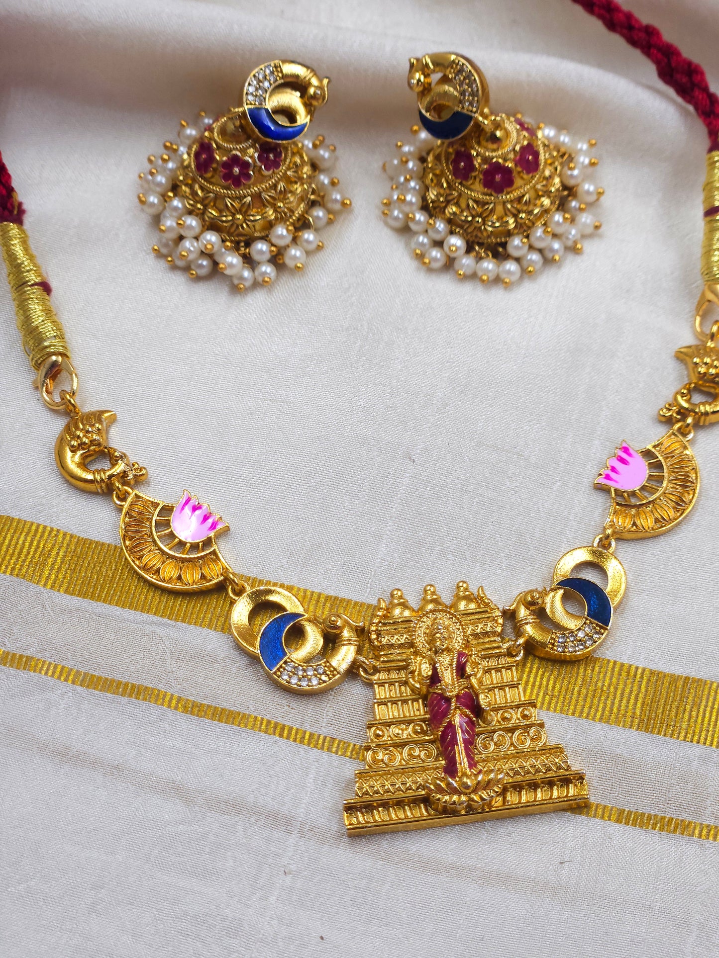 Temple Cz necklace N1375-B4