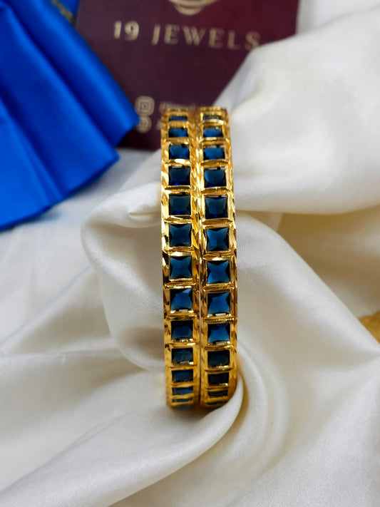 Block blue sapphire Bangle Bn296