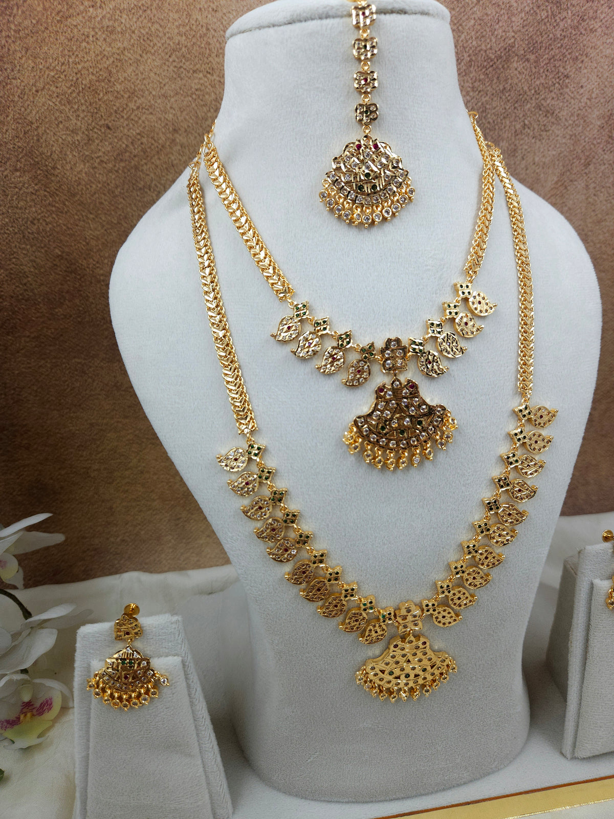 Impon style combo necklace haram set Sb822
