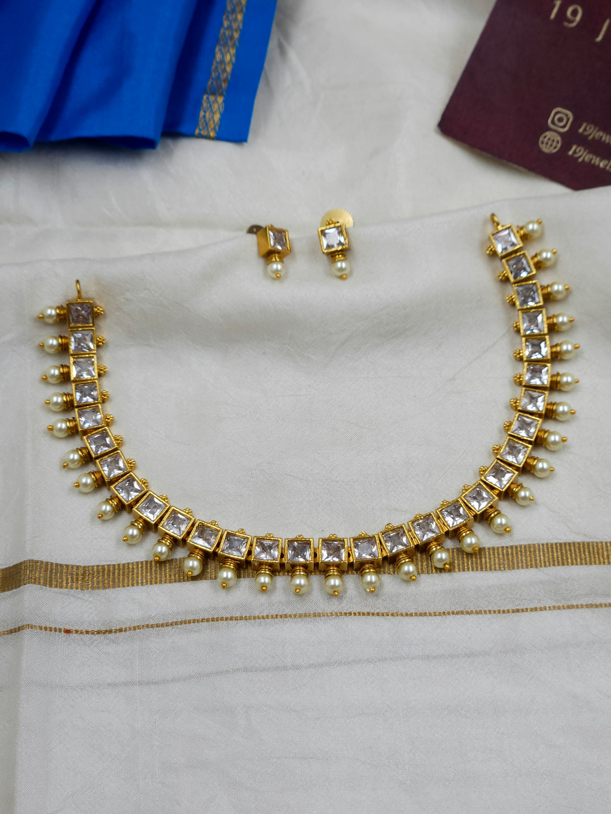 White block stone Necklace N1700