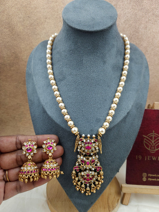 Pearl statement Necklace N1685-A19
