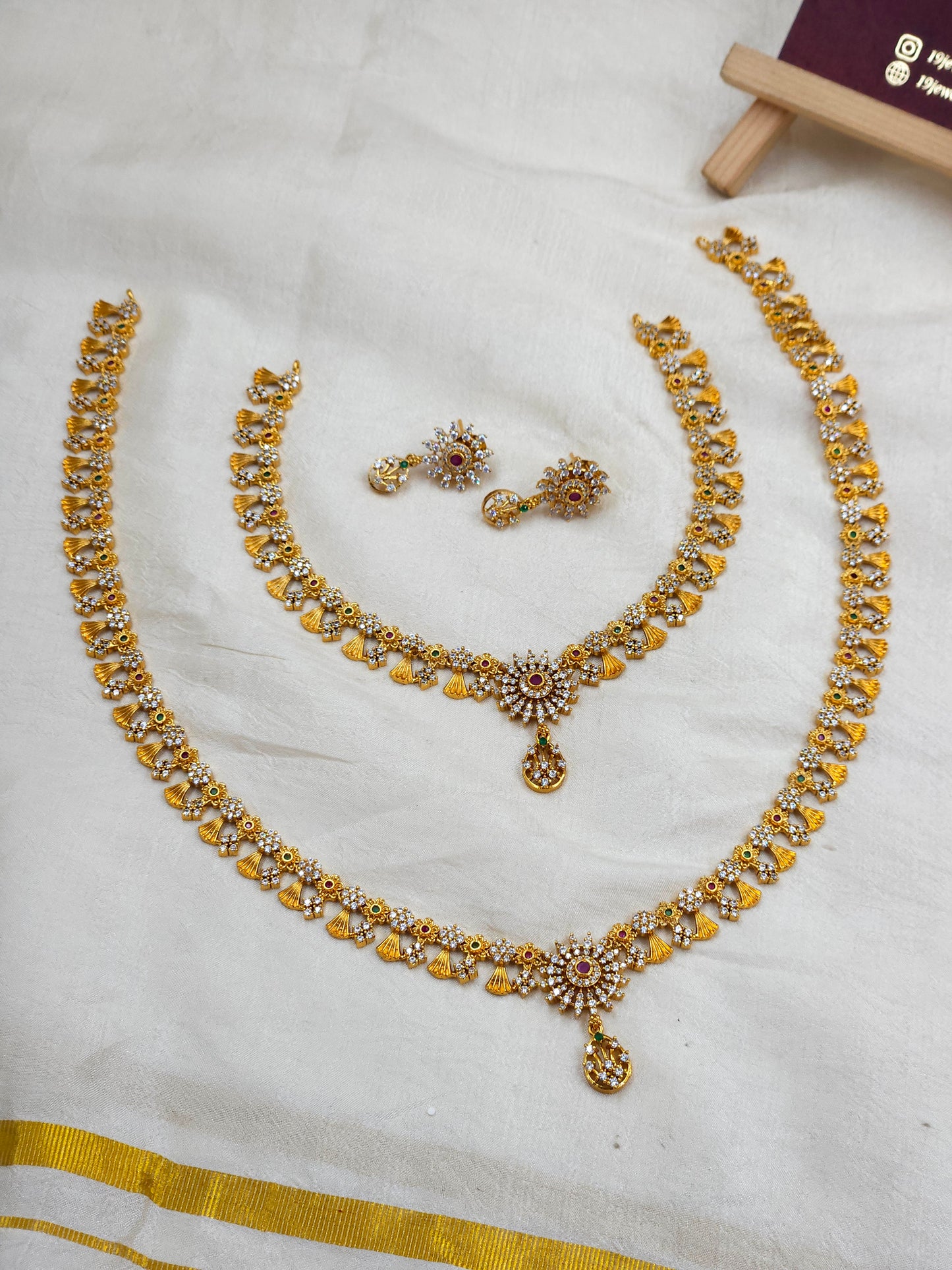 Cz haram necklace set N1311-D17