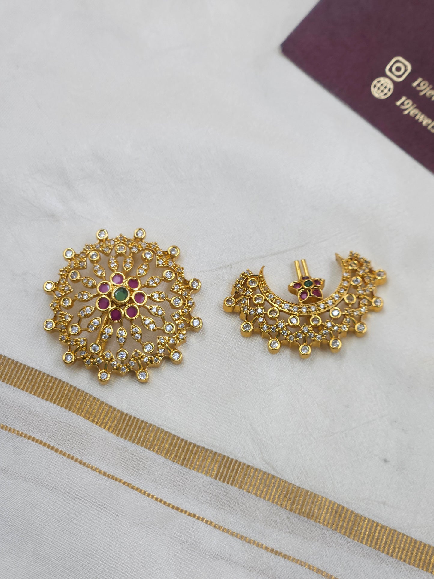 Cz sun moon Hair choti Hr485