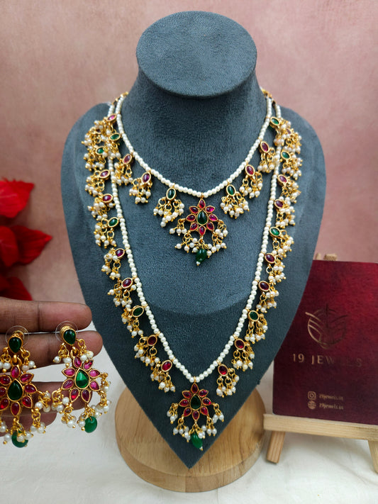 2 step pearl necklace N1085